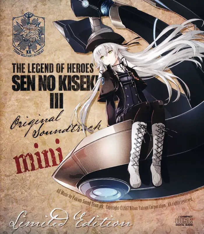THE LEGEND OF HEROES: SEN NO KISEKI III ORIGINAL SOUNDTRACK mini -Limited Edition-